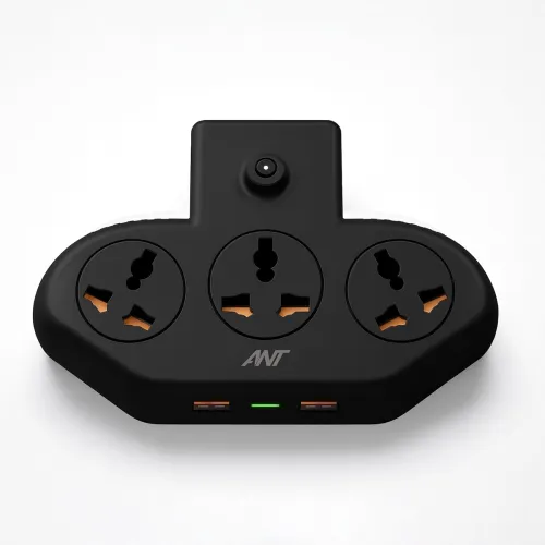Image of Ant Stinger 321 Extension Board with Surge Protector |3 AC Sockets + 2 USB (2.1A) + 1Fast Type-C |2500W 10A Power Strip 