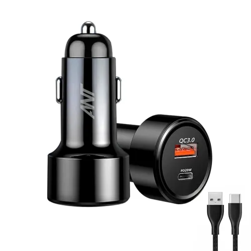 Image of Ant Trigger 10 Dual USB Car Charger 48W, PD 3.0 & Quick Charge Fast Charging Car Adapter with 2 USB Ports for Smartphone