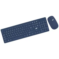 ANT Wireless Keyboard and Mouse, Silent Keyboard Mouse Combo, Full-Sized Colorful Typewriter Keyboard with Round Keycaps