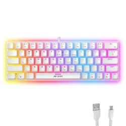 Ant Esports MK1200 Mini 60% Wired Mechanical Gaming Keyboard – Red Switch, Rainbow Backlit, 61 Keys, Anti-Ghosting, USB,
