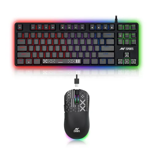 Image of Ant Esports Thunder20 Wired Mechanical Gaming Keyboard and Mouse Combo