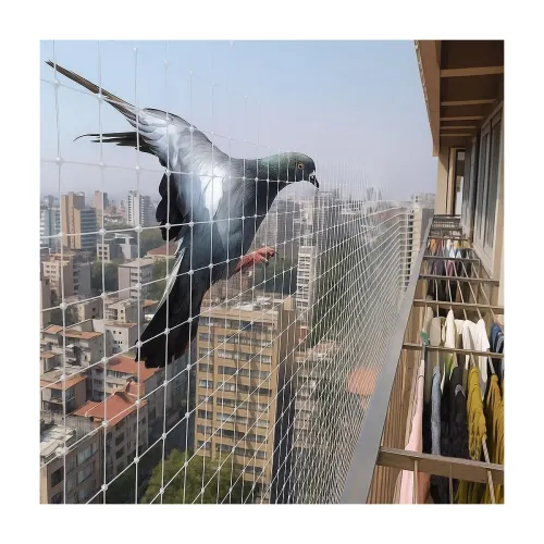 Image of Anti Bird Protection Net, White UV-Stabilized HDPE Multi-Filament Mesh with Installation Kit, Tying Ropes