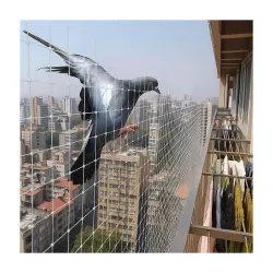 Anti Bird Protection Net, White UV-Stabilized HDPE Multi-Filament Mesh with Installation Kit, Tying Ropes