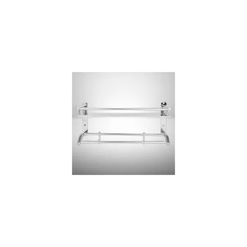Image of Anti Rust Stainless Steel Multipurpose 2in1 Bathroom Shelf with Towel Stand 