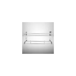 Anti Rust Stainless Steel Multipurpose 2in1 Bathroom Shelf with Towel Stand 
