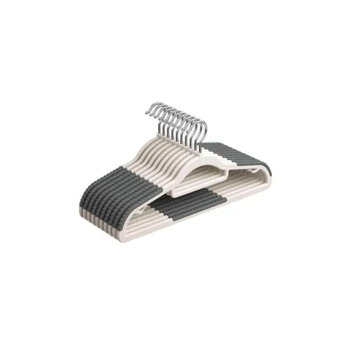 Image of Anti Slip Clothes Hangers - Space Saving Dry & Wet Hangers with Non-Slip Pads - Heavy Duty Coat, Suit, Underwear, Pants,