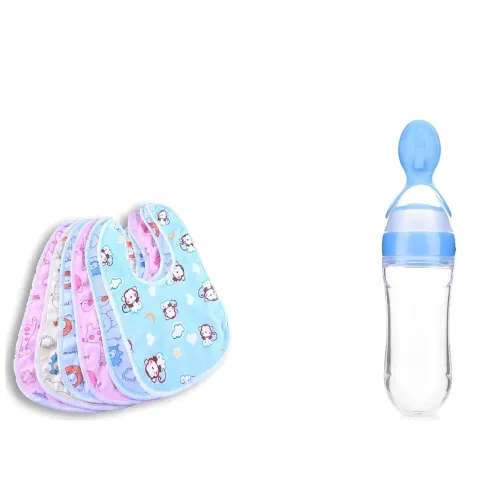 Image of ANTIL'S 6pcs Baby Bibs & Spoon Feeder Combo