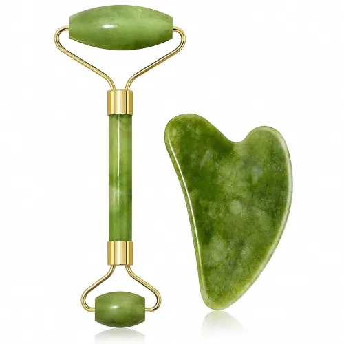 Image of ANTIL'S Jade Roller and Gua Sha Stone Set