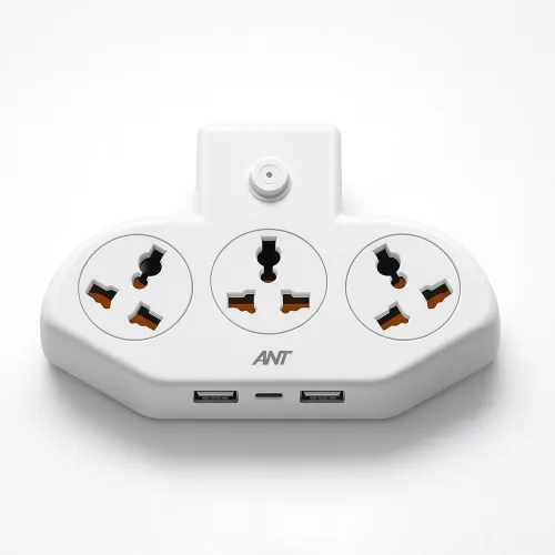 Image of Ant Stinger 321 Extension Board with Surge Protector (3 AC Sockets, 2 USB, 1 Type-C)