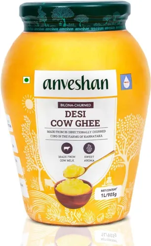 Image of Anveshan Bilona-Churned A2 Ghee Mason Jar (750 ml)