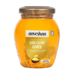 Anveshan A2 Gir Cow Desi Ghee 150ML | Bilona Method | Curd-Churned & Cultured | Pure & Natural | Danedar Texture | Lacto
