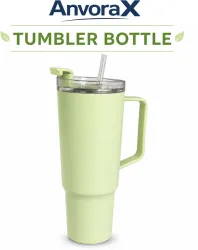 AnvoraX Tumbler Bottle with Handle & Straw 1800 ml 