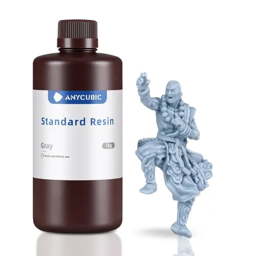 Image of ANYCUBIC 3D Printer Resin, 405nm High Precision Fast Curing UV Photopolymer Resin for LCD 3D Printing, Grey 1kg