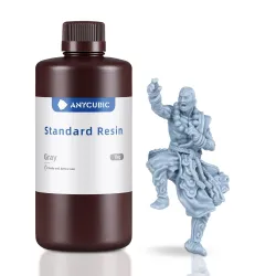 ANYCUBIC 3D Printer Resin, 405nm High Precision Fast Curing UV Photopolymer Resin for LCD 3D Printing, Grey 1kg