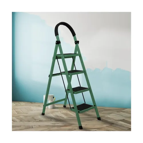 Image of Apex Series 4 Step Steel Ladder Green