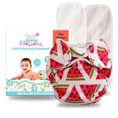 Image of Apple Blossoms Reusable Cloth diaper