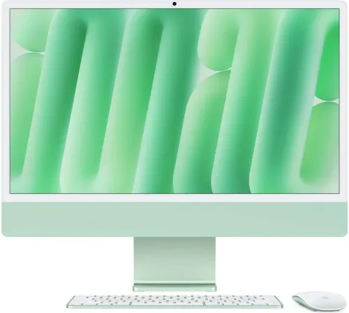 Image of Apple iMac M4 (16 GB Unified/256 GB SSD/macOS Sequoia/24 Inch Screen/MWUE3HN/A) (Green, 461 mm x 547 mm x 147 mm, 4.42 k