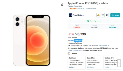 Image of Apple iPhone 12 (128GB) - White