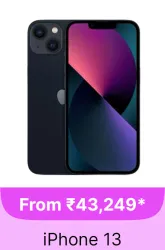 Apple iphone 13 starting @ ₹43249 on Flipkart GOAT Sale