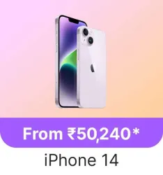Apple iPhone 14 starting @ ₹50240 on Flipkart GOAT Sale