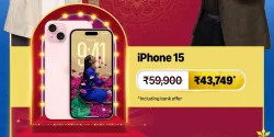Apple iPhone 15 @ ₹43749 on Big Billion Day Sale