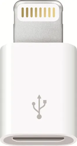 Image of Apple MD820ZM/A Lightning to Micro USB Adapter Lightning Cable (Compatible with HDTV, White, One Cable, OTG Adapter)