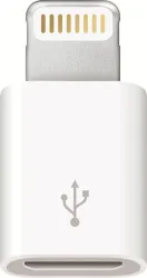 Apple MD820ZM/A Lightning to Micro USB Adapter Lightning Cable (Compatible with HDTV, White, One Cable, OTG Adapter)