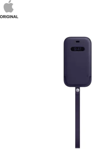 Image of APPLE Pouch for iPhone 12 Pro Max (Deep Violet, Leather)