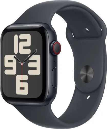 Image of Apple Watch SE GPS + Cellular 44mm Midnight Aluminium with Midnight Sport Band (Midnight Strap, Free Size)