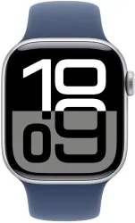 Apple Watch Series 10 GPS + Cellular 42mm Silver Aluminium with Denim Sport Band