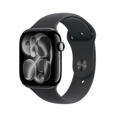 Image of Apple Watch Series 11 GPS 46mm Jet Black Aluminium Case with Black Sport Band