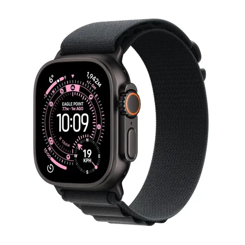 Image of Apple Watch Ultra 3 GPS + Cellular 49mm Black Titanium Case with Black Alpine Loop