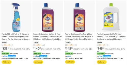 Image of [Apply 50% Off Coupon] Puerto Home Appliances Products upto 70% off starting From ₹66