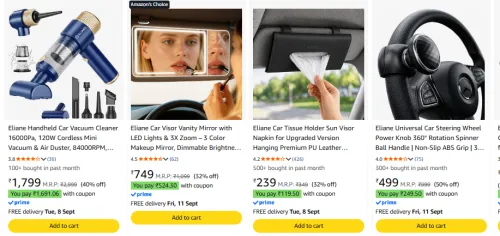 Image of Apply 50% Coupon on Automotive Accessories 