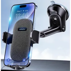 APPS2Car Car Phone Holder Mount Dashboard/Windshield Car Mobile Holder Rotatable 360 Car Mount with Suction Cup Compatib