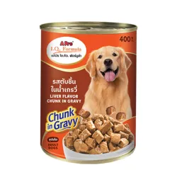 Apro I.Q. Adult Wet Dog Food Can Liver Chunk in Gravy Flavor 400g