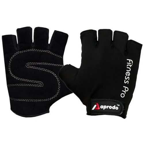 Image of Aprodo Fitness Pro Gym Gloves for Beginners, for Men and Women, Free Size (Black Grey)