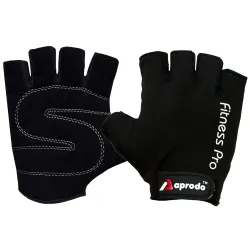 Aprodo Fitness Pro Gym Gloves for Beginners, for Men and Women, Free Size (Black Grey)