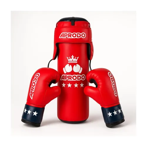 Image of Aprodo Kids Boxing Kit Set Pack of 4 | Punching Bag for Karate & Martial Arts