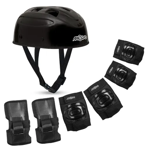 Image of APRODO Kids Protective Gear Set for Kids 5 to 12 Years (Black) 