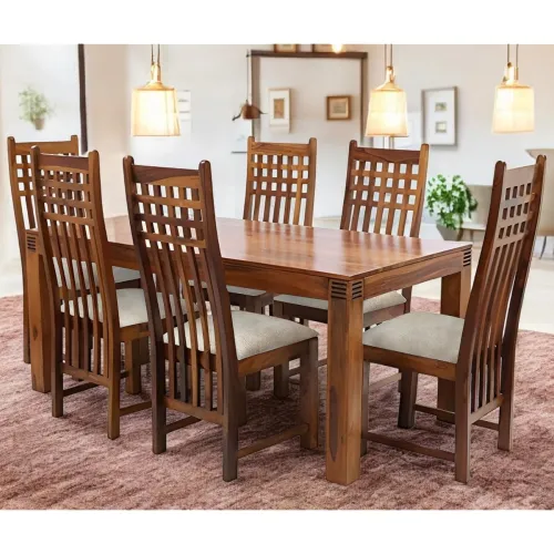Image of Aprodz Avavia Sheesham 6 Seater Dining Set