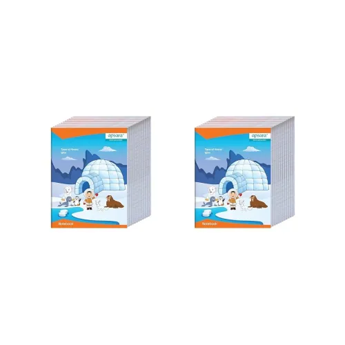 Image of Apsara Kingsize Notebook | Red & Blue Lines with gap 24 x 18 cm | 172 Pages | Pack of 2