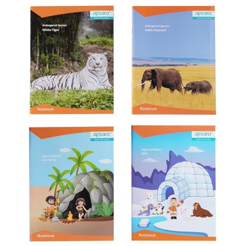 Image of Apsara Kingsize Notebook – Single Line, 172 Pages (Pack of 3)