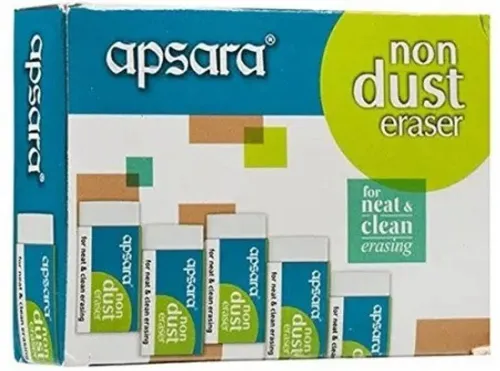 Image of APSARA Non Dust Erasers Pack Of 20(Set of 40, White)