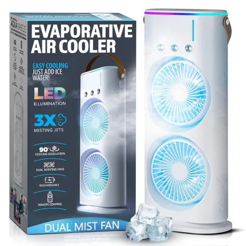 Image of Aqua Breeze Misting Fan Portable Rechargeable Cooling Fan
