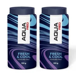 AQUA RED Cool Talc Powder -100 g Each (Set Of 2 )