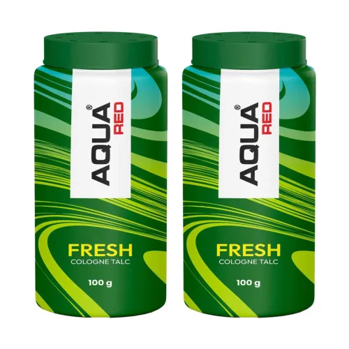 Image of AQUA RED Set Of 2 Fresh Cologne Talc - 100 g Each