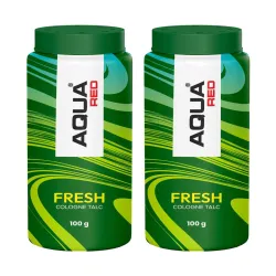 AQUA RED Set Of 2 Fresh Cologne Talc - 100 g Each