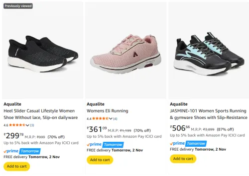 Image of Aqualite Women's Shoes upto 87% Discount | Starting at ₹299