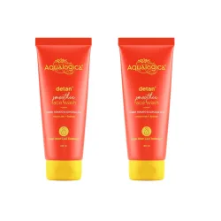 Aqualogica Detan+ Smoothie Face Wash (Pack of 2, 100ml each)